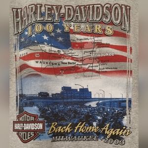 Harley Davidson Vintage 03  100 Year T Shirt Mens Size L